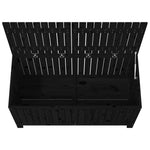 ZNTS Garden Storage Box Black 121x55x64 cm Solid Wood Pine 823847