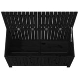 ZNTS Garden Storage Box Black 121x55x64 cm Solid Wood Pine 823847