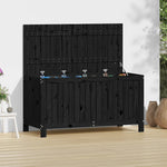 ZNTS Garden Storage Box Black 121x55x64 cm Solid Wood Pine 823847