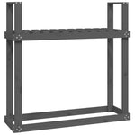ZNTS Firewood Rack Grey 110x35x108.5 cm Solid Wood Pine 823859