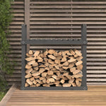 ZNTS Firewood Rack Grey 110x35x108.5 cm Solid Wood Pine 823859