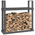 ZNTS Firewood Rack Grey 110x35x108.5 cm Solid Wood Pine 823859