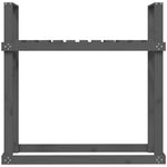ZNTS Firewood Rack Grey 110x35x108.5 cm Solid Wood Pine 823859