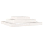 ZNTS Planter White 110x110x27 cm Solid Wood Pine 823872