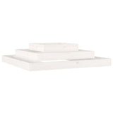 ZNTS Planter White 110x110x27 cm Solid Wood Pine 823872