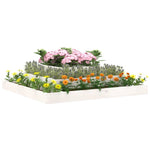 ZNTS Planter White 110x110x27 cm Solid Wood Pine 823872