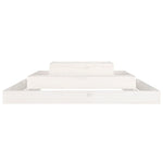 ZNTS Planter White 110x110x27 cm Solid Wood Pine 823872