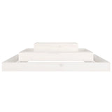 ZNTS Planter White 110x110x27 cm Solid Wood Pine 823872