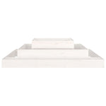 ZNTS Planter White 110x110x27 cm Solid Wood Pine 823872