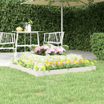 ZNTS Planter White 110x110x27 cm Solid Wood Pine 823872