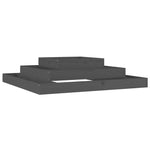 ZNTS Planter Grey 110x110x27 cm Solid Wood Pine 823873