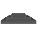ZNTS Planter Grey 110x110x27 cm Solid Wood Pine 823873
