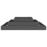 ZNTS Planter Grey 110x110x27 cm Solid Wood Pine 823873