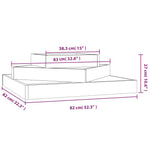 ZNTS Planter 83x83x27 cm Solid Wood Douglas 823883