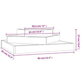 ZNTS Planter 83x83x27 cm Solid Wood Douglas 823883