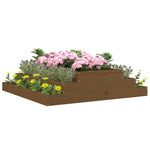 ZNTS Planter Honey Brown 110x110x27 cm Solid Wood Pine 823902