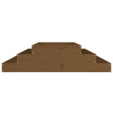 ZNTS Planter Honey Brown 110x110x27 cm Solid Wood Pine 823902