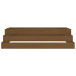ZNTS Planter Honey Brown 110x110x27 cm Solid Wood Pine 823902