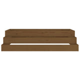 ZNTS Planter Honey Brown 110x110x27 cm Solid Wood Pine 823902