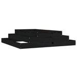 ZNTS Planter Black 110x110x27 cm Solid Wood Pine 823903