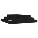 ZNTS Planter Black 110x110x27 cm Solid Wood Pine 823903