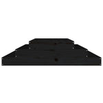 ZNTS Planter Black 110x110x27 cm Solid Wood Pine 823903
