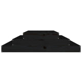 ZNTS Planter Black 110x110x27 cm Solid Wood Pine 823903