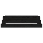 ZNTS Planter Black 110x110x27 cm Solid Wood Pine 823903