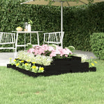 ZNTS Planter Black 110x110x27 cm Solid Wood Pine 823903