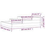 ZNTS Planter 107x107x27 cm Solid Wood Pine 823913