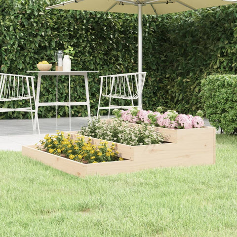 ZNTS Planter 107x107x27 cm Solid Wood Pine 823913