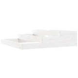 ZNTS Planter White 107x107x27 cm Solid Wood Pine 823914