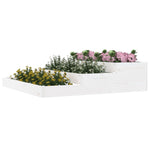 ZNTS Planter White 107x107x27 cm Solid Wood Pine 823914