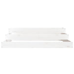 ZNTS Planter White 107x107x27 cm Solid Wood Pine 823914