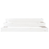 ZNTS Planter White 107x107x27 cm Solid Wood Pine 823914
