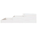 ZNTS Planter White 107x107x27 cm Solid Wood Pine 823914