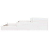 ZNTS Planter White 107x107x27 cm Solid Wood Pine 823914