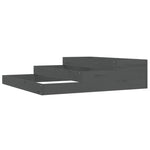 ZNTS Planter Grey 107x107x27 cm Solid Wood Pine 823915