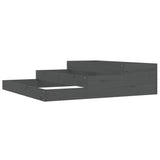 ZNTS Planter Grey 107x107x27 cm Solid Wood Pine 823915