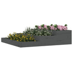 ZNTS Planter Grey 107x107x27 cm Solid Wood Pine 823915
