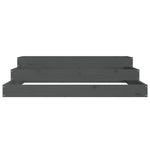 ZNTS Planter Grey 107x107x27 cm Solid Wood Pine 823915