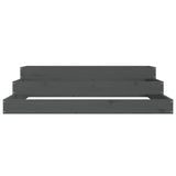 ZNTS Planter Grey 107x107x27 cm Solid Wood Pine 823915
