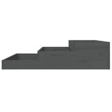 ZNTS Planter Grey 107x107x27 cm Solid Wood Pine 823915