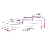 ZNTS Planter Grey 107x107x27 cm Solid Wood Pine 823915