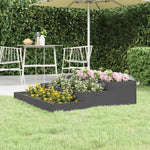 ZNTS Planter Grey 107x107x27 cm Solid Wood Pine 823915