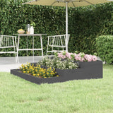 ZNTS Planter Grey 107x107x27 cm Solid Wood Pine 823915