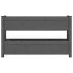 ZNTS Planter Grey 112x25x66 cm Solid Wood Pine 823929