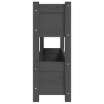 ZNTS Planter Grey 112x25x66 cm Solid Wood Pine 823929