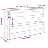 ZNTS Planter Grey 112x25x66 cm Solid Wood Pine 823929