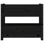 ZNTS Planter Black 77x25x66 cm Solid Wood Pine 823945